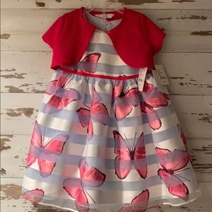 Brand new 2-piece butterfly dress set. 4T.